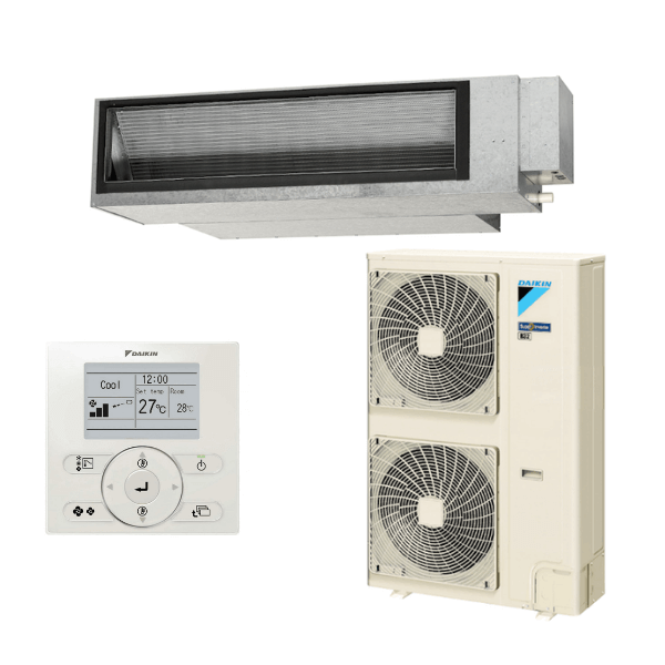Daikin Premium Inverter ducted indoor unit outdoor condenser and wall controller