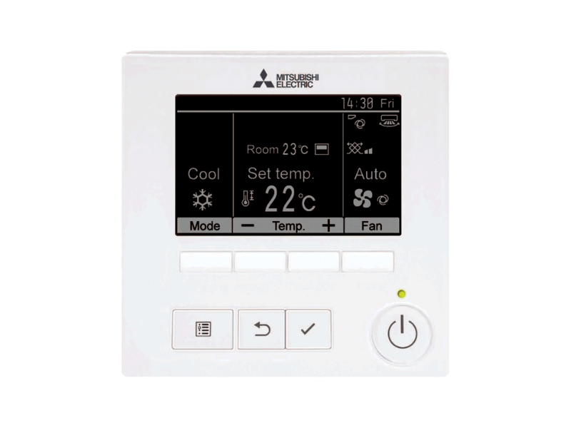 Mitsubishi Electric Wired Backlit Controller PAR-40MAA