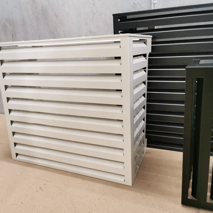 Air Conditioning Cover - Louvred Aluminium Screen | Oz Air Online
