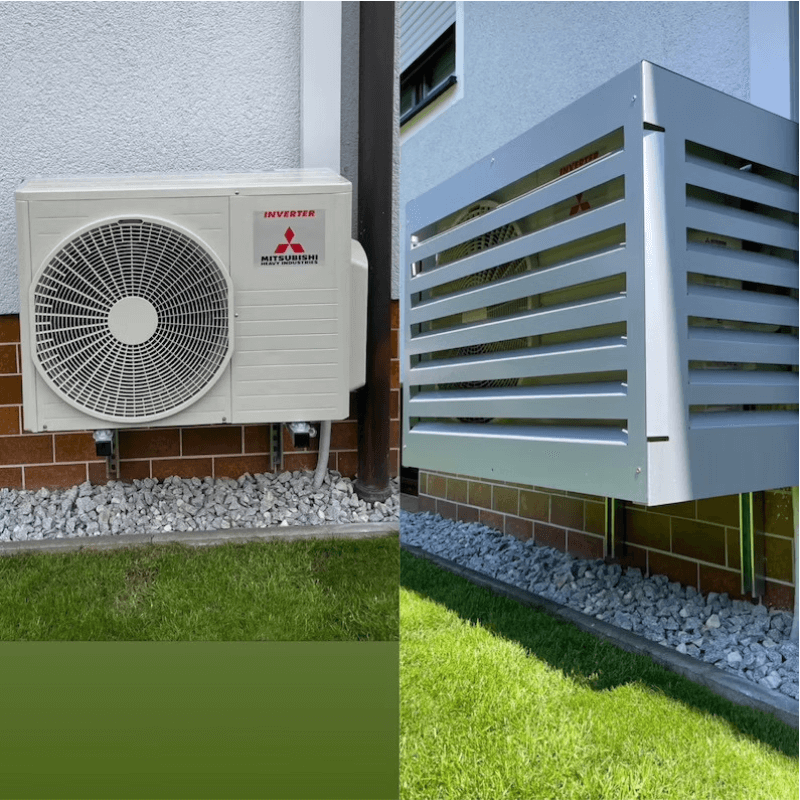 Air Conditioning Cover - AC Aluminium Louvred Screen